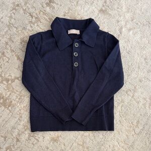 One child Navy knit Collared Sweater with Buttons size 5